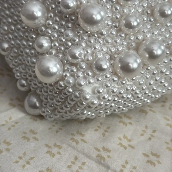 SIMKHAI Ellerie Imitation Pearl Embellished Mini Hobo Bag - Picture 12 of 12